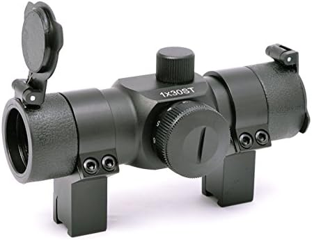 Hammers1X30 Circle Dot Red Sight with 3/8 Dovetail Ring for Fast Action 22 Rifle Air Gun Plinking, Anodized Matte Black