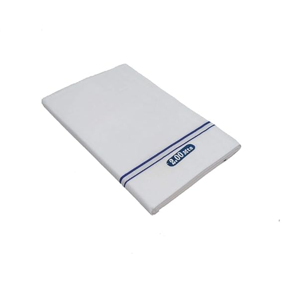 Cotton Cool Men's 100% Pure Cotton Dhoti White Colour 2.00 Mts Single Dhoti's