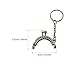 5Pcs Arch Purse Coin Bag Stylish Metal Frame Kiss Ball Clasp Key Chain 5x4cm Bronze