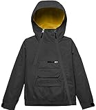 Wantdo Boys Girls Fleece Hood Waterproof Windbreaker Rain Jacket