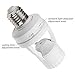 TORCHSTAR Motion Sensor LED Lamp Holder Switch, E26/E27 to E26/E27 Socket Adapter, 360° Detection Angle, AC 100-250V, for Basement, Pantry Room, Storage Room
