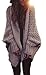 LOBiI78lu Women's Batwing Knitted Long Cardigan Sweater Coat Warm Jumper,Khaki,One Size