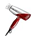 Berta 1875W Folding Hair Dryer Travel Dryer with Negative Ions, Dual Voltage Lightweight Compact Blow Dryer, 2 Heat 2 Speed Settings for Salon Styling, Red