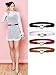 Hestya Women Skinny Waist Cinch Belt Stretchy Waist Retro Metal Elastic Clasp belt For Dress (4, Black Brown Red White)