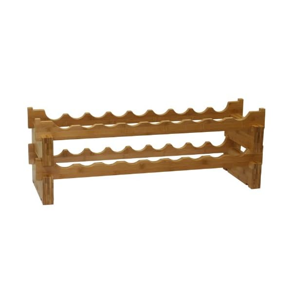 Oceanstar 18-Bottle Stackable Bamboo Wine Rack – wine grape vines