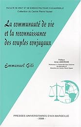 La  communauté de vie et la reconnaissance des couples conjugaux