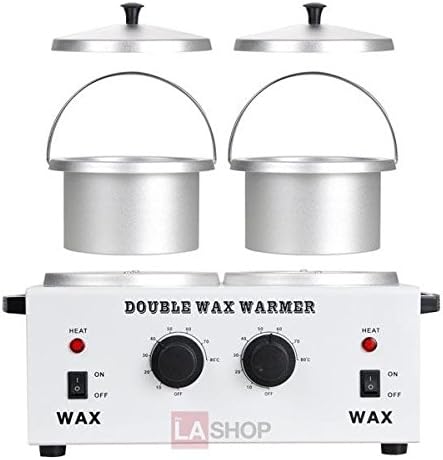 2 Container Cartridge Electric Hot Wax Parafin Warmer Heater Facial Skin Hair Removal Spa Salon Tool for Smooth Sexy Hair-free Bodies