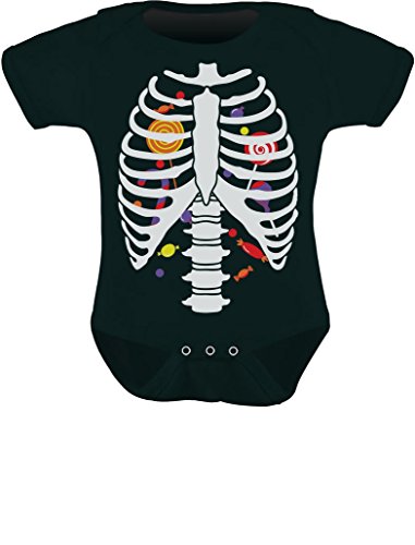 TeeStars - Sweet Candy Skeleton Rib-cage X-Ray Halloween Costume Baby Bodysuit
