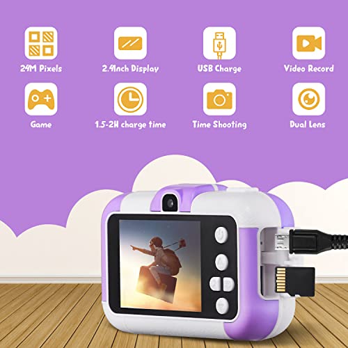 SUZIYO Children Camera, Birthday Electronic Toys for Kids, Upgrade Toddlers Selfie Digital