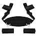 Restraint Kit,MELO Extra-Strength Bondage Strips Set with Neck Pad Ankle/Wrist Cuff, Black