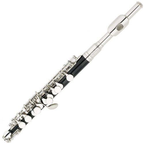 Mendini MPO-EN Black Resin Key of C Piccolo with Nickel Plated Keys with Case, Joint Grease, Cleaning Cloth and Rod, and Gloves - Thumbnail 6