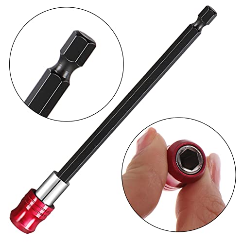 3-Piece Magnetic Screwdriver Bit Holder Set - 1/4 Inch Hex Shank Extension Bars 60mm-150mm