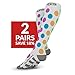 Go2Socks GO2 Compression Socks for Men Women Nurses Runners 20-30 mmHg (high) - Medical Stocking Maternity Travel - Best Performance Recovery Circulation Stamina - (2PolkaDot,XL)