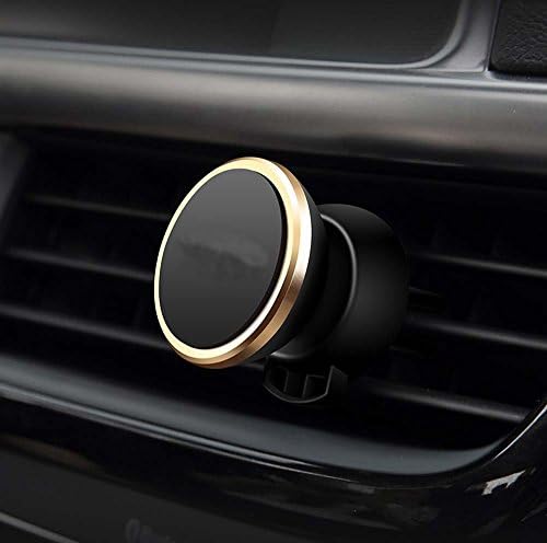 SIXRARI Magnetic Car Mount Holder,Universal Air Vent Magnetic Mount For Smartphone, IPhone,Samsung Galaxy Cell Phone,Mini Tablets And More(Gold)