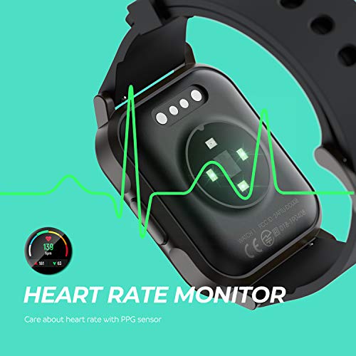 SoundPEATS Smart Watch Fitness Tracker with All Day Heart Rate Monitor Sleep Quality Tracker Call & Message Alert Swimming Waterproof Sports Watch Compatible with iPhone Android Phones