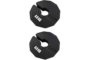 Wooswen Dumbbell Add-on Rubber Fractional Weight Plates 2PCS 0.5KG Gym Micro Plates Black Change