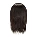 Traininghead 8-10'' Male Mannequin Head 100% Human Hair Hairdresser Salon Training Practice Head Manikin Cosmetology Doll Head With Clamp Stand (Black)