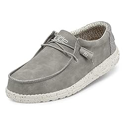 Hey Dude Unisex Wally, Recycled Leather Silver