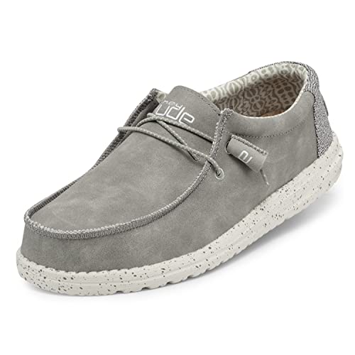 Hey Dude Unisex Wally, Recycled Leather Silver