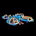 Drone Force Vulture Strike-2.4Ghz Indoor/Outdoor Drone Helicopter Toy with Missile Launcher Feature, Blue & Orange, (US858170)