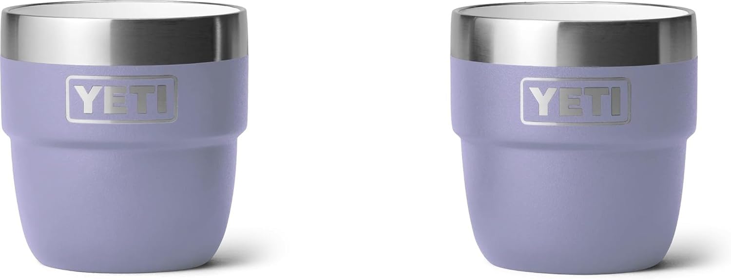YETI Rambler Espresso Cup, Vacuum Insulated Stainless Steel Stackable Cup, Cosmic Lilac, 2 Pack 4 oz (118 ml)