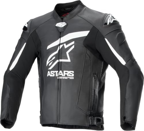 Amazon.com: Alpinestars Faster V2 Leather Jacket 48, Black/Red