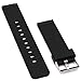 Woodln Replacement Fitness Wristband Smart Watch Strap Band for Pebble Time/Pebble Time Steel/Moto 360 2nd Men's 46mm / G Watch R/LG Watch Band/Gear 2 R380 Smart Watch Strap(Black)