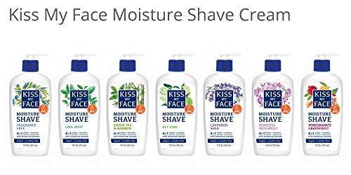 Kiss My Face Moisture Shave Shaving Cream, Pomegranate Grapefruit Shaving Soap, 11 Oz