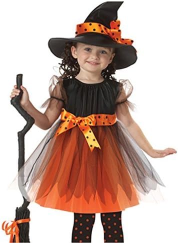 Greencherry Baby Girls Child Witch Fairytale Corset Dress Costume with Hat (5T)