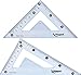 Study Geometry 10 Piece Set, Includes 2 Metal Study Compasses, 2 Triangles, 6