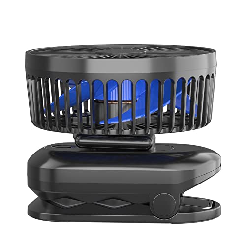 Desk Fans Small Quiet, HandFun Portable Clip on Fan 5000mAh Battery