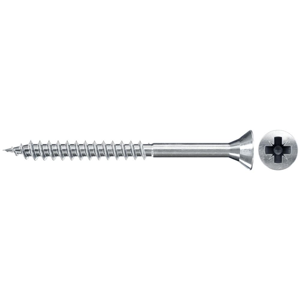fischer Chipboard Screws 4.5 x 45 cm Countersunk Head Blue-Galvanised Partial Thread P — image 1
