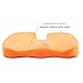 Premium Memory Foam Seat Cushion Pain Relief for Coccyx, Tailbone, Hemorrhoids, Sciatica & Sacrum Wheelchair Cushion, Pad, Pillow, with Handle - Orange