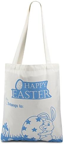 Easter Gift Bag Easter Presents For Kids From Easter Bunny Basket Personalized Easter Eggs Baskets&amp;Bags for Kids for Daily Use with Easter Design Mady By Environmental Canvas-Handle 3