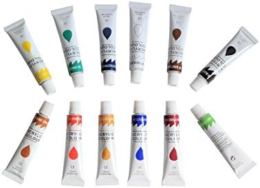 Acrylic pigment Water-Soluble Oil Color Set of 12 Tubes 12ml