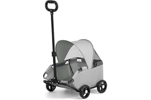 K ERATISNIK Dog Stroller 4 Wheels Folding Dog Cart with Sunshine Cover Pet Stroller for Travelling Shopping Walking Playing for Small Dogs Cats
