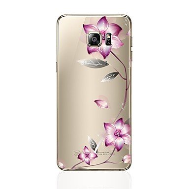 For Case Cover Transparent Pattern Back Cover Case Flower Soft TPU for Samsung S8 Plus S8 S7 edge S7 S6 edge plus S6 edge S6 S5 S4 ( Compatible Models : Galaxy S6 Edge Plus )