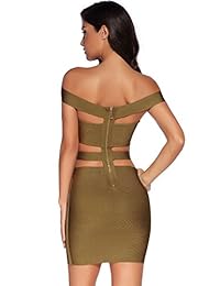 Meilun vestido ajustado con hombros descubiertos para mujer