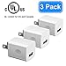 USB Wall Charger for iPhone, Vogek UL Listed 5V/1A Universal Portable Travel Adapter Wall Charger Rapid 1.0A Output for iPhone iPad iPod Google Pixel Nexus HTC LG Nokia-3 Pack