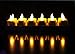 Rechargeable Flameless LED Tea Light Candles (No Batteries Necessary) With Frosted Holders And Charging Base, Electric Tealight Votives Wedding Decorations, Set of 12