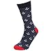 HOYOLS Men’s Dress Patterned Polka Dot Plain Stripes Crew Assorted Socks 5 Pack (L Size)
