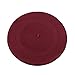 Wheebo Wool Beret Hat,Solid Color French Style Winter Warm Cap for Women Girls (Burgundy)