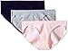Hanes Ultimate Women's 3-Pack Smooth Tec Bikini Panties, Sugar Flower Pink/Anchor Navy/Grey Heather/Divine Grey, 8