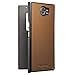 BlackBerry Leather Smart Flip Case for BlackBerry PRIV - Retail Packaging - Tan