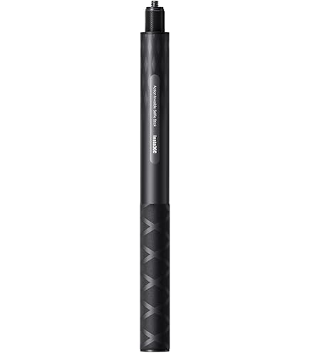 Perche à Selfie Inov8 En Carbone Extensible 5 M - Légère (450g) - Compatible Insta360, GoPro, Smartphones - Rotule 360°