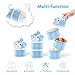 BabyKing Baby Feeding Set, Harmless & Cartoon, Baby Suction Bowl Set, Children Tableware Set, Suction Bowl, Spoons Forks Set, Milk Powder Dispensers for Baby's 3 Meals (Blue)