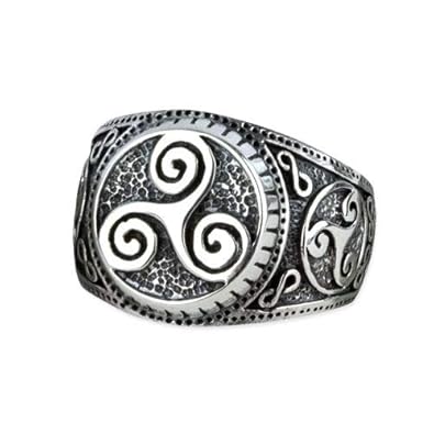 Triskele Ring keltischer Knoten Gothic Wicca Magie 925er Silber Silberring