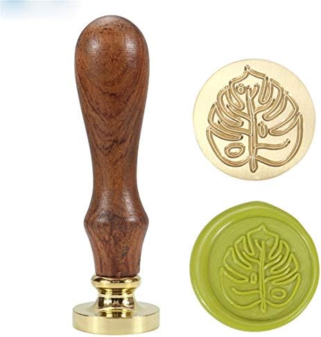 RESELWXST Wax Seal Stamp Wood Sealing Wax Seal Stamps Decorative Stamp Rosemary/Lavender/Monstera Leaf/Cactus 1x Monstera Leaf