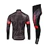 LIXADA Men's Cycling Jersey Suit Winter Thermal Fleece Long Sleeve MTB Road Bicycle Shirt with 3D Tights Padded Pants