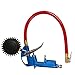 Wonderoto Tire Inflator with Gauge with Maximum 150 Psi- Great Handle-Easy to Use- Work with all Tires-Color Blue and Red